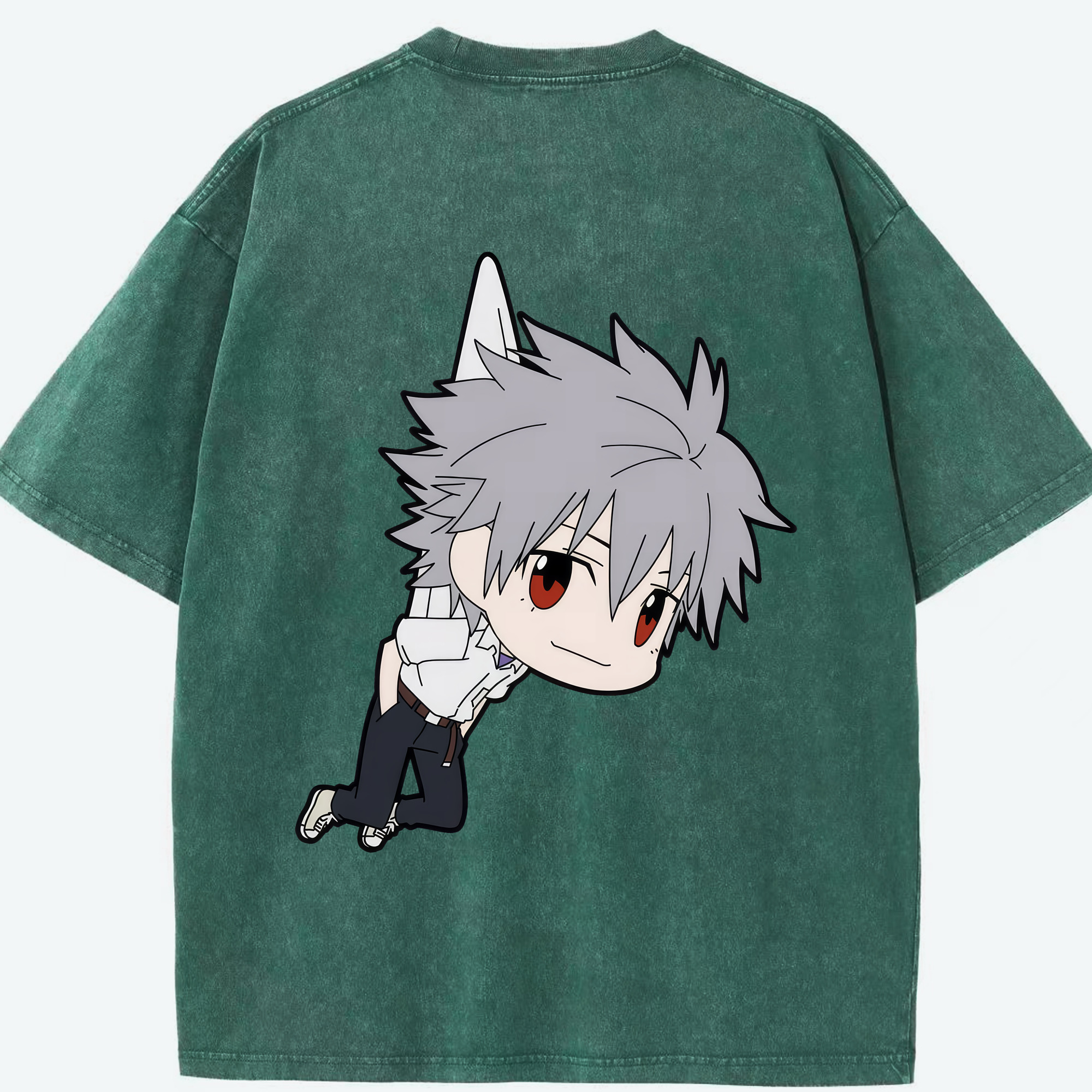 （画像用） EVA 新世紀エヴァンゲリオン 綿100% ヴィンテージ風 半袖Tシャツ（背面プリント）